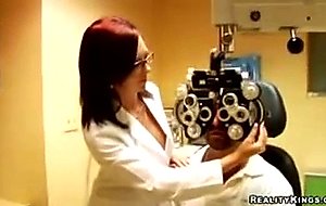 Big titty dr optomotrist check out some eyes and gets ...