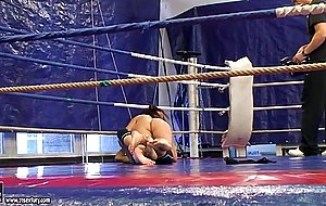 Nude teen Lana has arousing chick fight