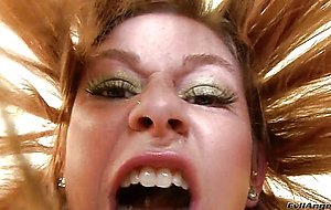Dominant redhead enjoys in honey sex