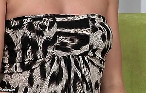 Turned on blonde rides two intense rods at once