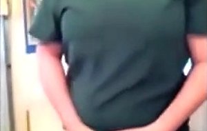 Thick amateur cums in restroom