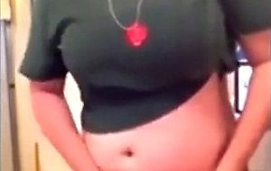 Thick amateur cums in restroom