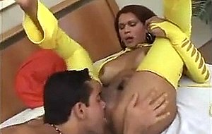 Latina ts & guy mutual sex