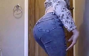 Slim teen crossdresser with big bubble butt