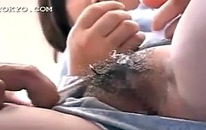 Asian shy schoolgirl gets pussy wet in her panties