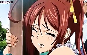 Shy anime teenie gets clit rubbed