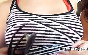 Sexy amateurs fucking at poolside party