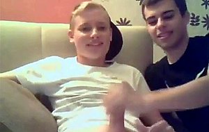 Cute college boy sucking dick