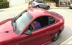 Big tit blonde milf picked up while on a run
