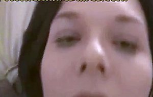Cute brunette ass fucked, blows and swallows