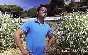 Busty Kira enjoys outdoor sex