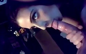 Teen deepthroats white cock