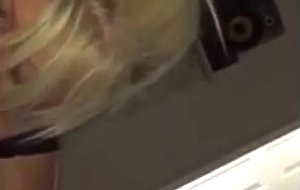 Slut swallows bbc cum
