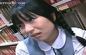 Asian schoolgirl swallowing a big load of fresh cum