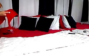 Hot blonde girl squirts and masturbates on cam