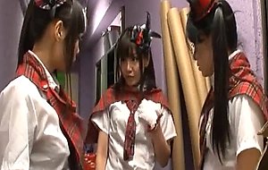 Jap sweet school babes using sex toys for the first time