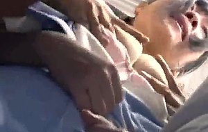 Shy girl groped and used in a train