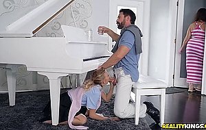 Kenzie kai on her knees gets face fucked by charles dera