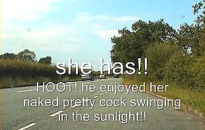 Shameless crossdresser solo outdoor