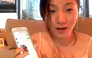 Cute amanda wu shows off and jerks off