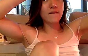 Cute amanda wu shows off and jerks off