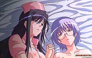 Shemale hentai nurses threesome fucked