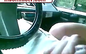 Hot latina amateur fucked in a car