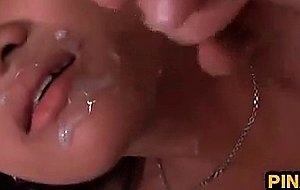 Cute asian amateur gets a sticky facial