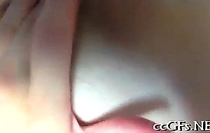 Teen licks cock and drills twat