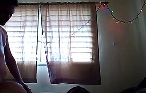 Thai brunette makes love