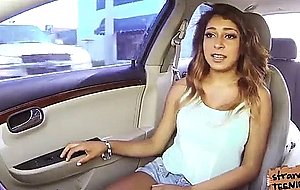 Brunette teen sarai gets fucked outdoor