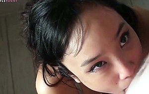 Beautiful teen eyes deepthroating 