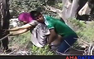 Arab couple caught in garden 