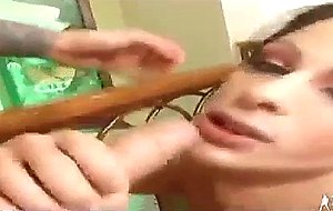 Gorgeous latina morena del sol sucks a long, thick cock