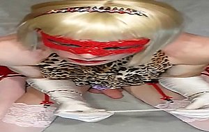 Miriam ts anal plug lingerie masturbation cum in mouth