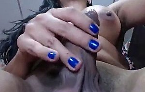 Big boobs and cock ts jerks off