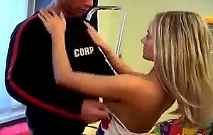 Spraying his load all over her face