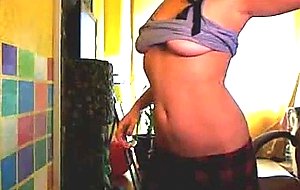 Cute busty blonde tranny