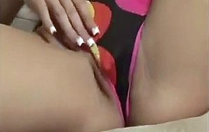 Shaved pussy fingering