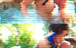 Eva lin rimmed and sucked in the pool
