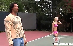 Two honey ladies fuck intense in tennis court 