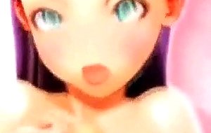 Cute 3d animated hentai titty fucked