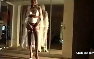 Amateur crossdresser in lingerie