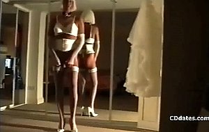 Amateur crossdresser in lingerie