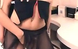 Tranny bangs chick in public wc