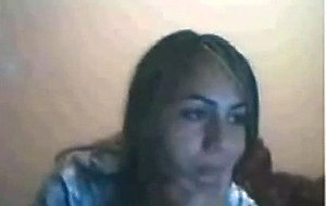 Hot sweet arab on cam with huge 