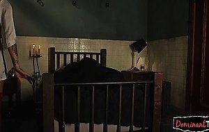 Transgender femdom facializes her slave