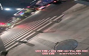 Chinese young girl walking on street part