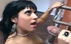 Hot Brunette Licks The Ass