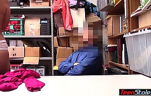 Busty teen thief in sweet lingerie fucked 